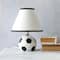 Simple Designs™ 11.5" Soccer Ball Base Table Lamp with White Shade Black Trim